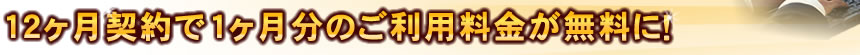 メール共有ソフト 12ヶ月契約で1ヶ月分のご利用料金が無料に!